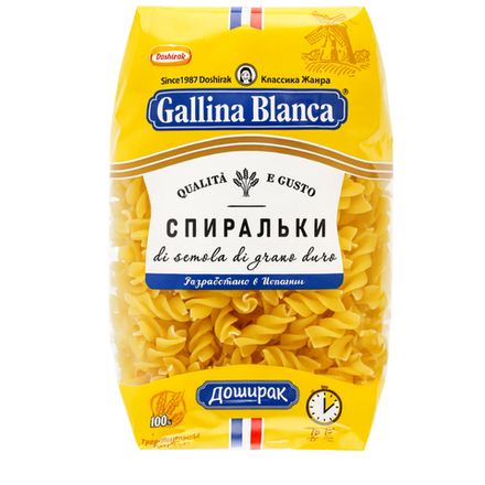 Макароны Доширак Gallina Blanca Спиральки 400 гр