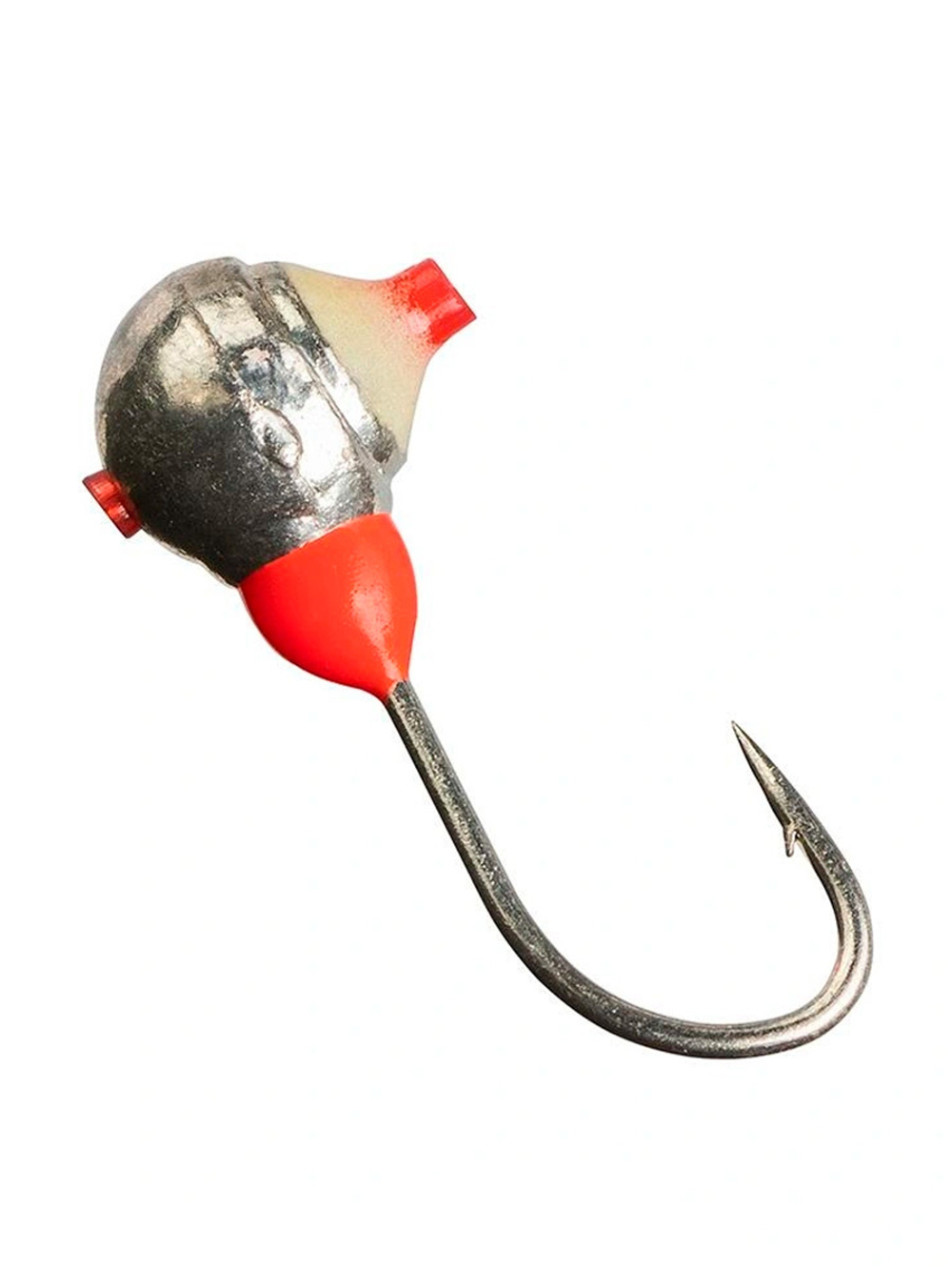 Мормышка Helios вольфрамовая Полусфера с отверстием 4мм 0,45гр Go с кембриком фосфорная (MW-3640C-GO)