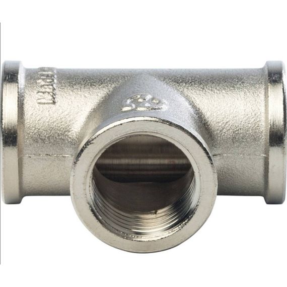 Тройник STOUT никелированный ВВ 1/2 — (1)