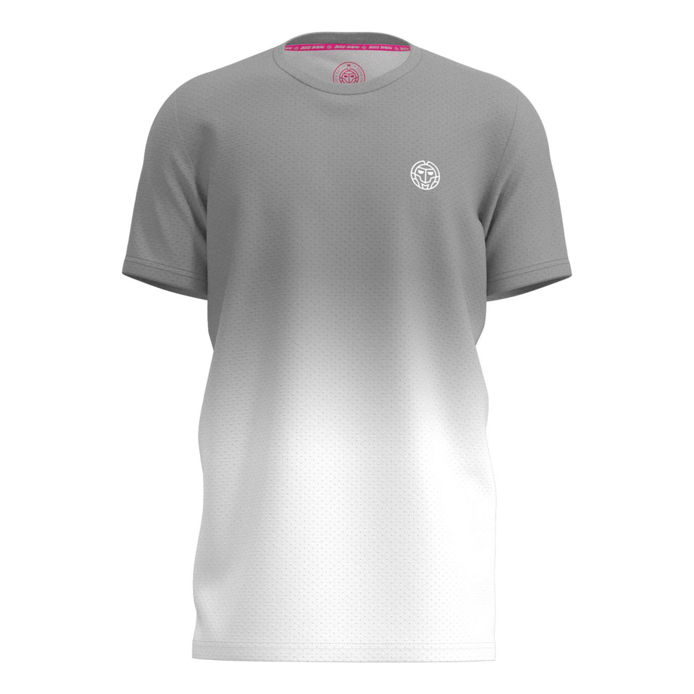 Мужское теннисное поло BIDI BADU Crew Gradiant T-Shirt Men - Grey, White