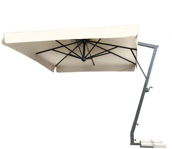 Зонт профессиональный Napoli Braccio 3х4 м, антрацит, слоновая кость