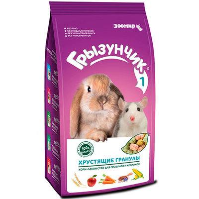 Грызунчик 1 150г хрустящие гранулы д/грыз