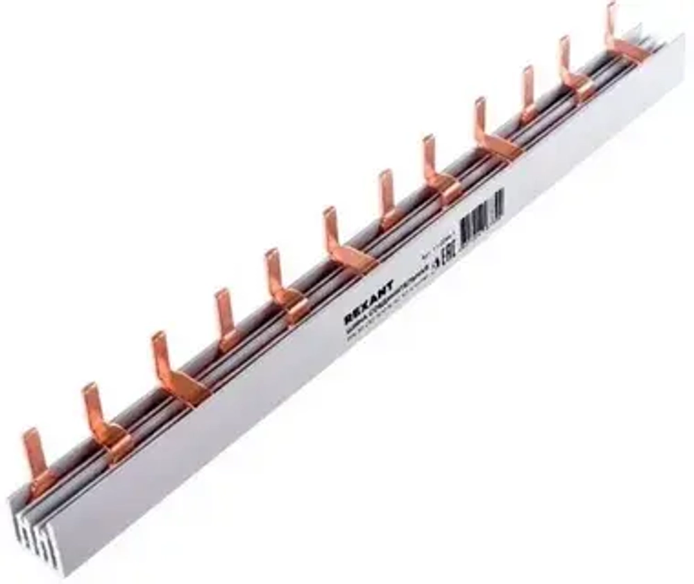 Шина соединительная типа PIN (IШтырь) 3П 63А 12PIN 22 см ИЭК YNS21-3-063-22-12