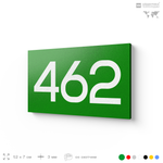 Номер на дверь 462, табличка на дверь для офиса, квартиры, кабинета, аудитории, склада, зеленая 120х70 мм, Айдентика Технолоджи