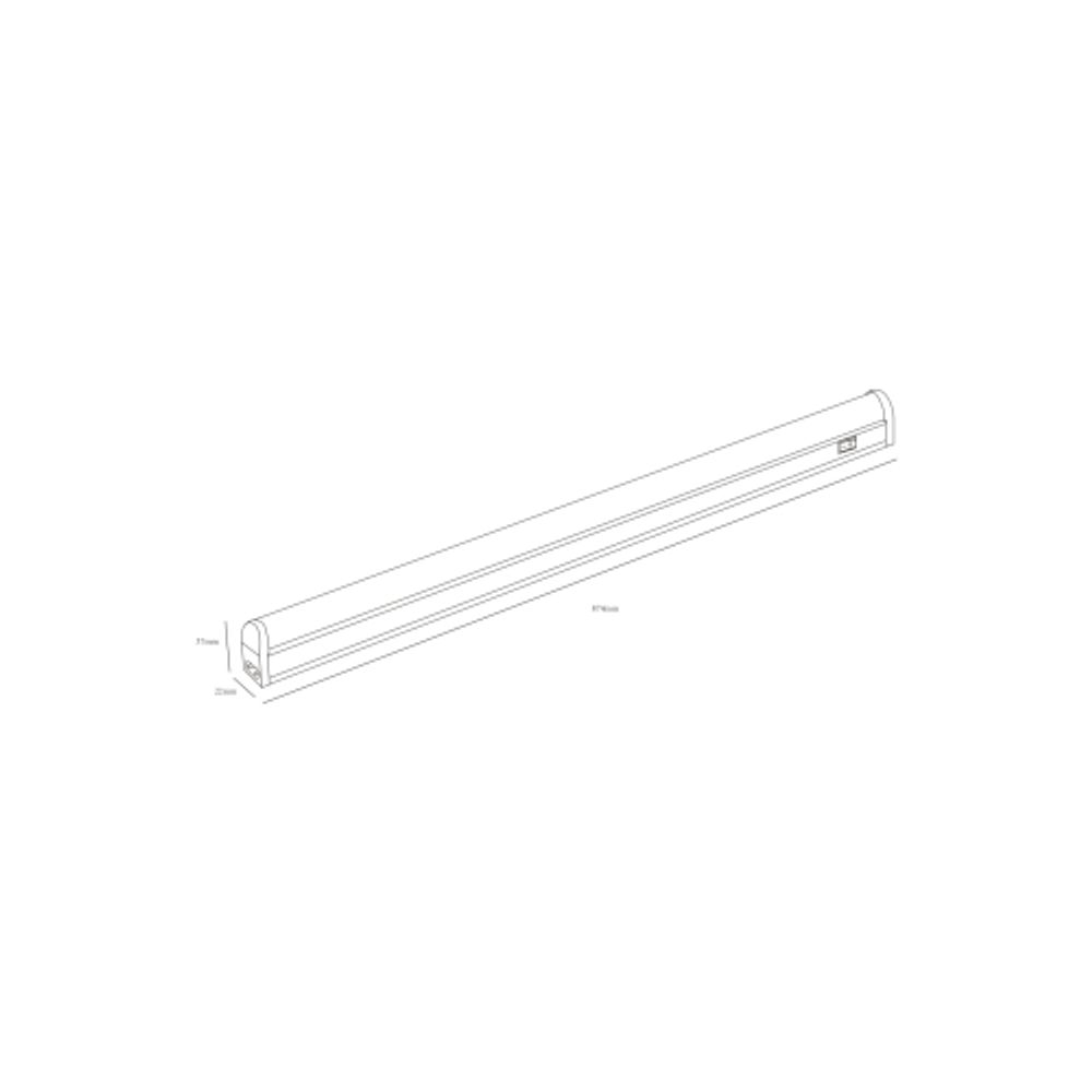 Линейный светодиодный светильник ЭРА LLED-01-12W-4000-W 12Вт 4000K L874мм с выключателем | Бытовые светодиодные линейные светильники
