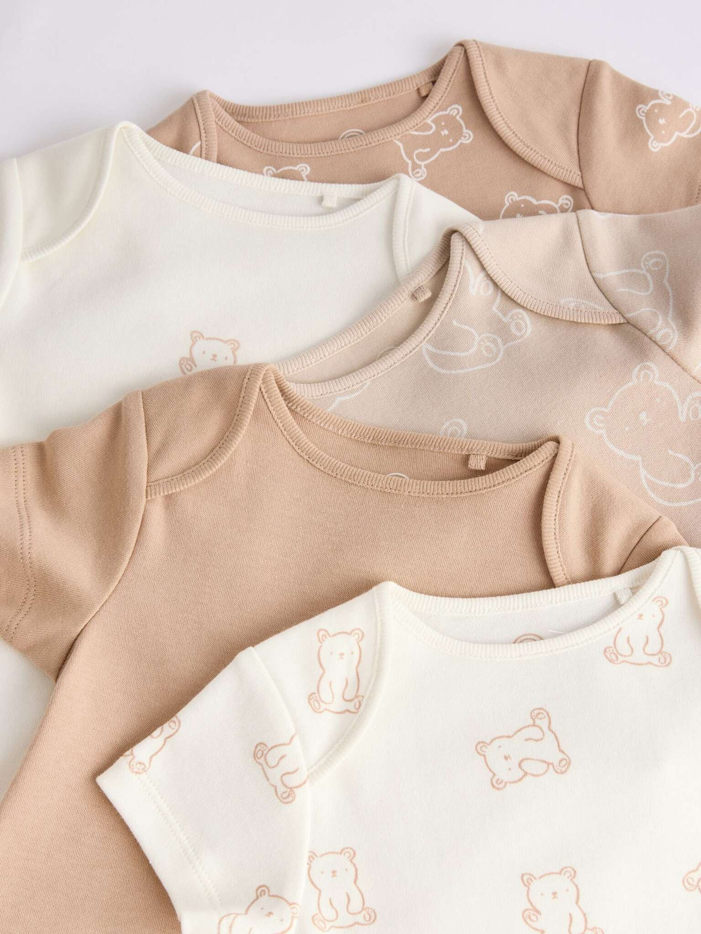 Боди с коротким рукавом для малышей Next N95-280, 5 шт., Бежевый