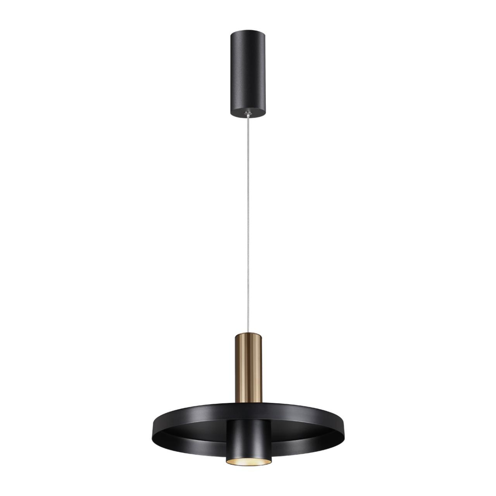 358984 OVER NT22 328 бронза светлая/черный Светильник светодиодный накладной, провод 2м IP20 LED 4000K 15W 220V ALBA