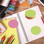 Блок самоклеящийся (стикеры), фигурный, BRAUBERG, НЕОНОВЫЙ "Круг", 250 листов, 5 цветов, 126692