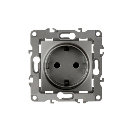 12-2101-12 ЭРА Розетка 2P+E Schuko, 16A-250В, IP20, Эра12, графит