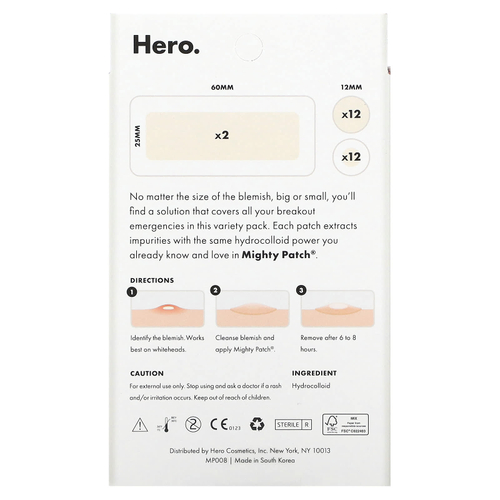 Hero Cosmetics, Mighty Patch®, набор разных вкусов, 26 патчей