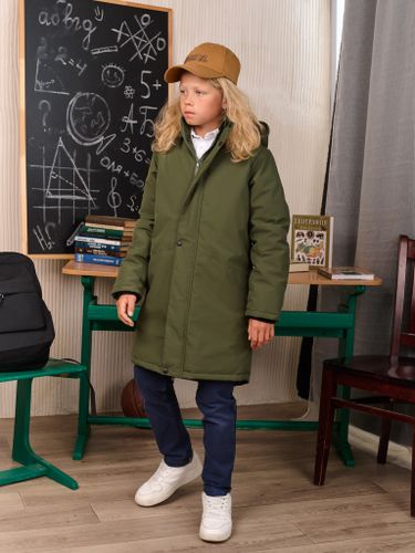 Парка детская  SCHOOL хаки