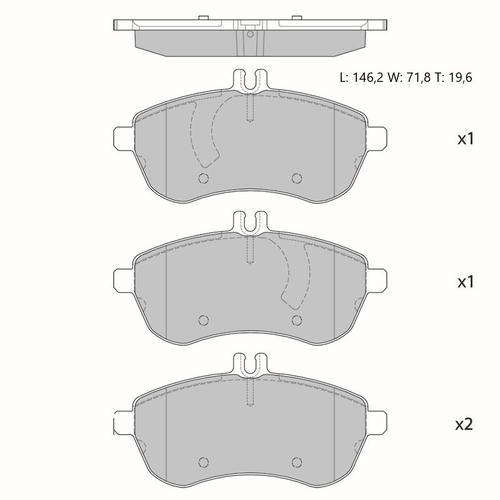 Колодки тормозные дисковые Avantech передние (противоскрипная пластина в компл.) AV054