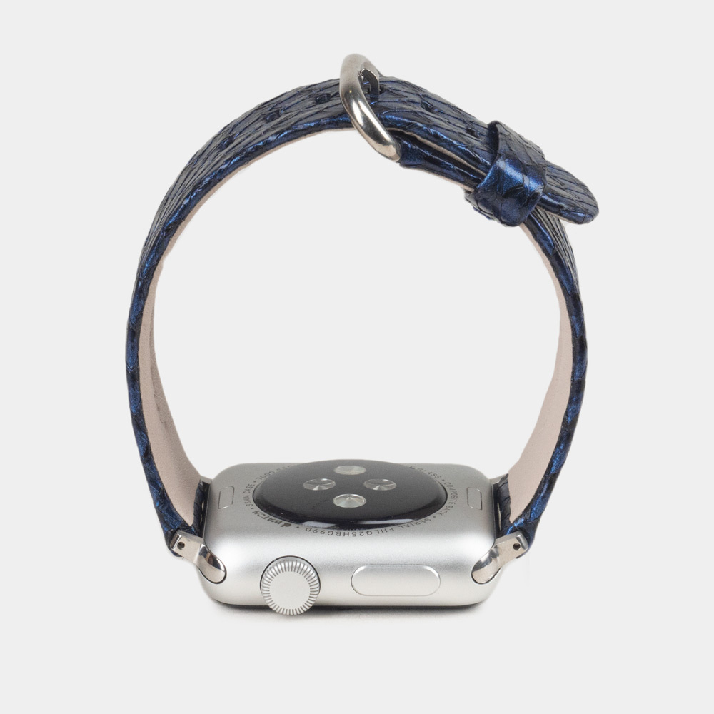 Ремешок для Apple Watch 40/41/42 mm из кожи лосося, цвета синий градиент