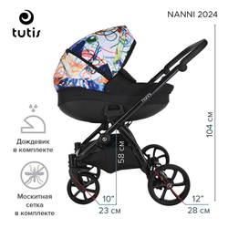 Детская коляска Tutis Nanni 7 2 в 1 1532118 White Painting