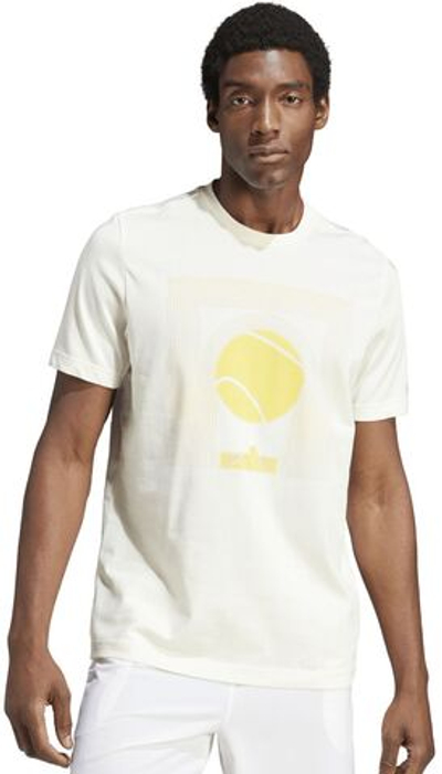 Мужская теннисная футболка Adidas Graphic Tennis T-Shirt - ivory