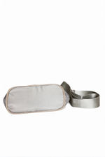 Сумка женская через плечо из нейлона серая QOZA