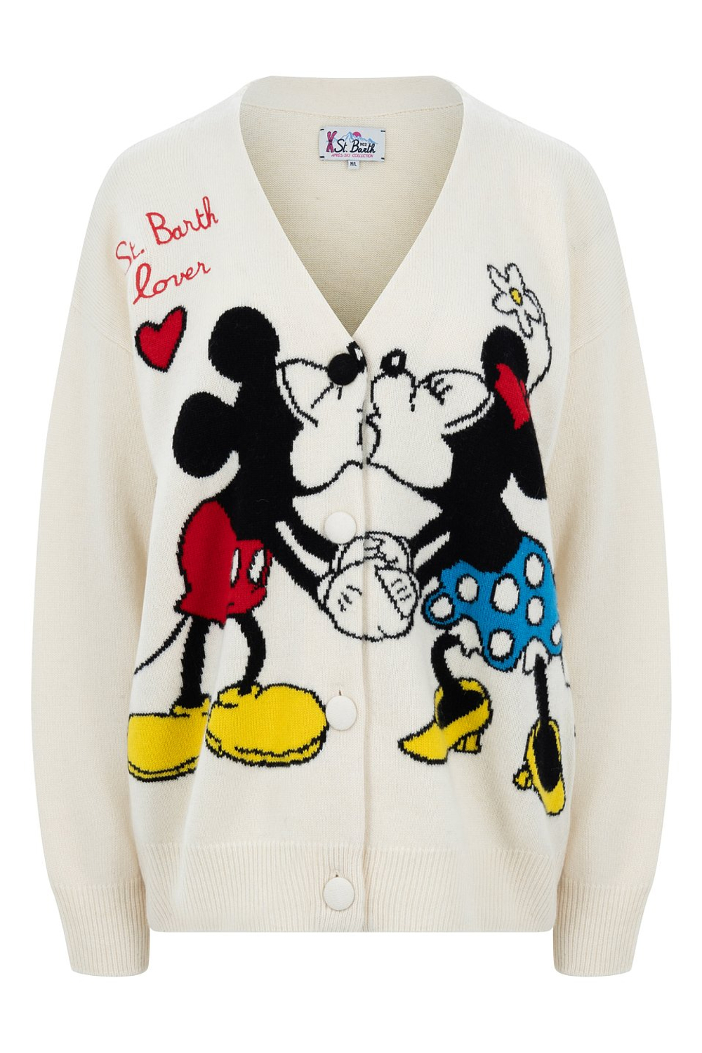 Кардиган жен. Saint Barth MICKEY MINNIE KISS белый