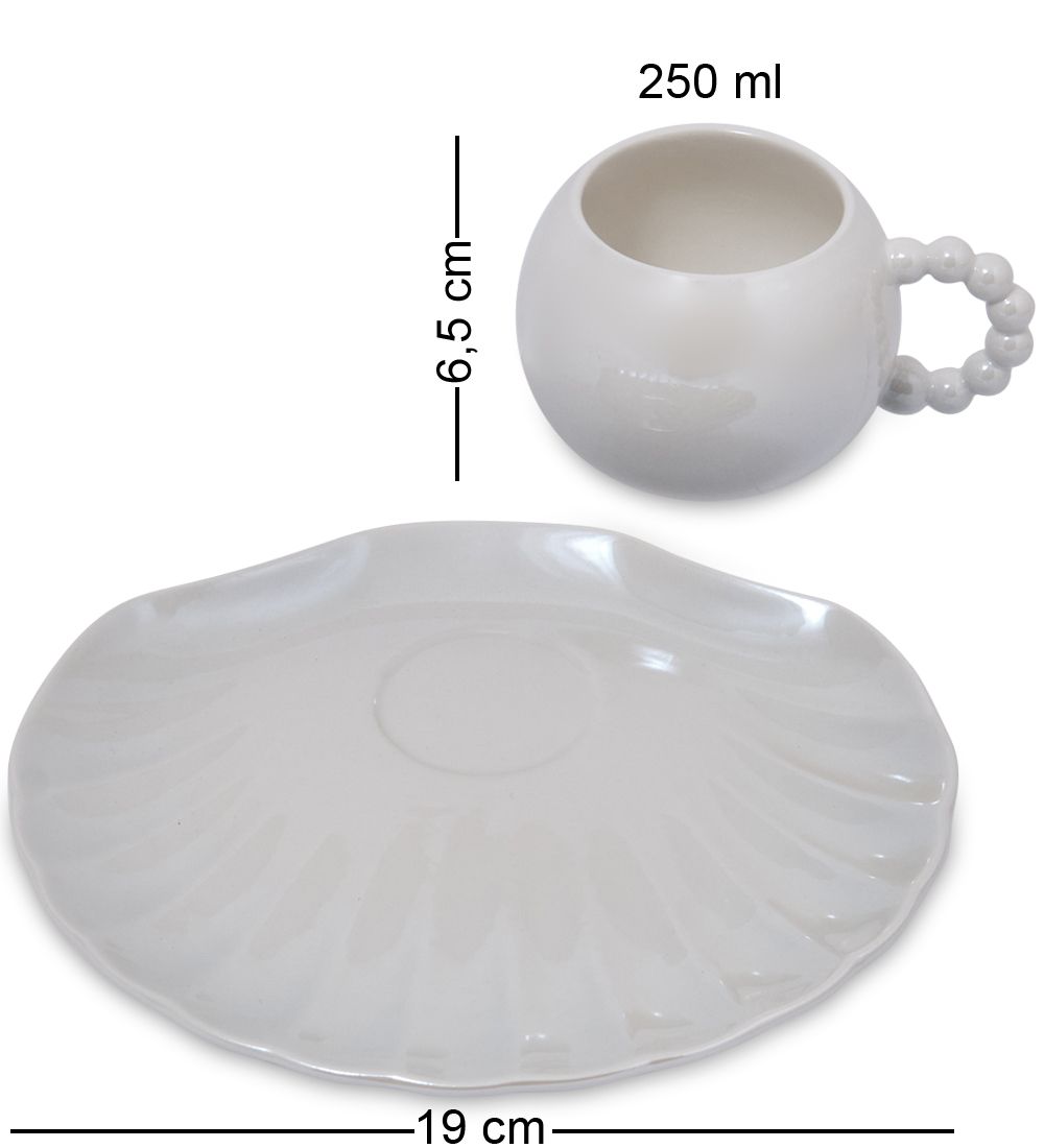 MUG-425/4 Чайная пара «Ракушка»