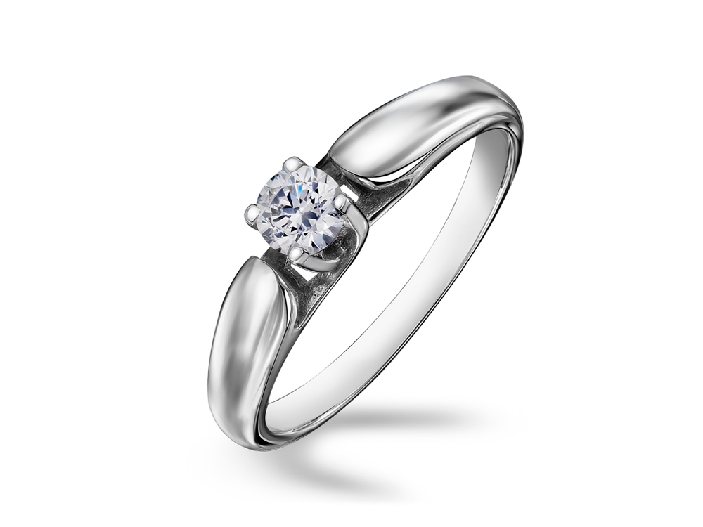 Помолвочное кольцо с бриллиантом