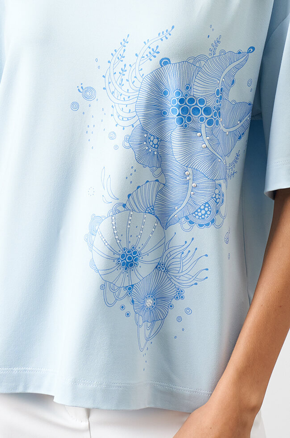 23069 Джемпер женский (голубой)