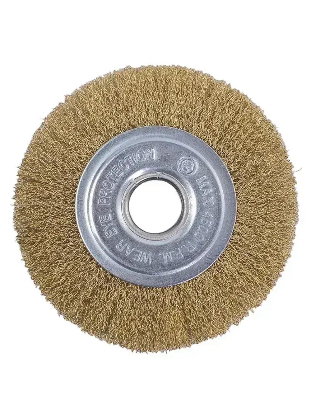 Щетка для УШМ плоская латунированная 125 мм VIRA