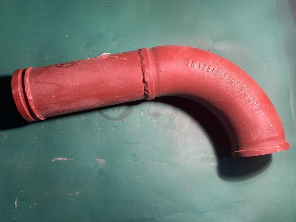 Угол бетоновода Waitzinger B640101 (125/R275 + 608 мм)