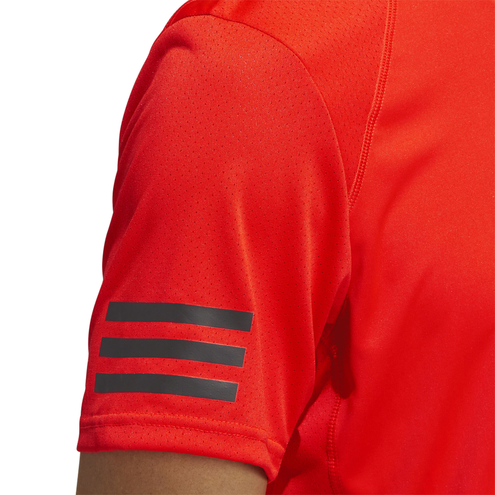 Мужское теннисное поло adidas Club 3 Stripes T-Shirt Men - Orange