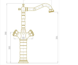 Смеситель кухонный + поворотный аэратор Bronze de Luxe 21973K/1