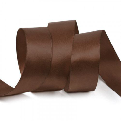 Лента атласная 25 мм (23 метра, цвет №32 Коричневый)