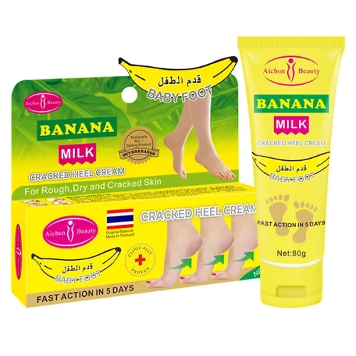 Восстанавливающий крем для ног с экстрактом банана Aichun Beauty Banana Milk Baby Foot Cream, 80г