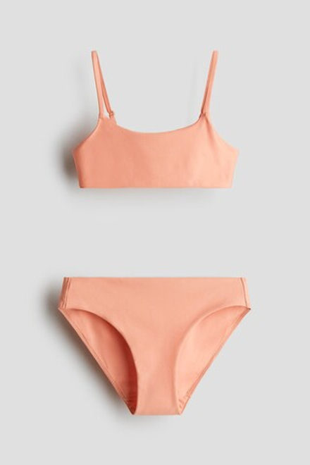 H&M ОДНОТОННЫЙ КУПАЛЬНИК, ПЕРСИКОВЫЙ