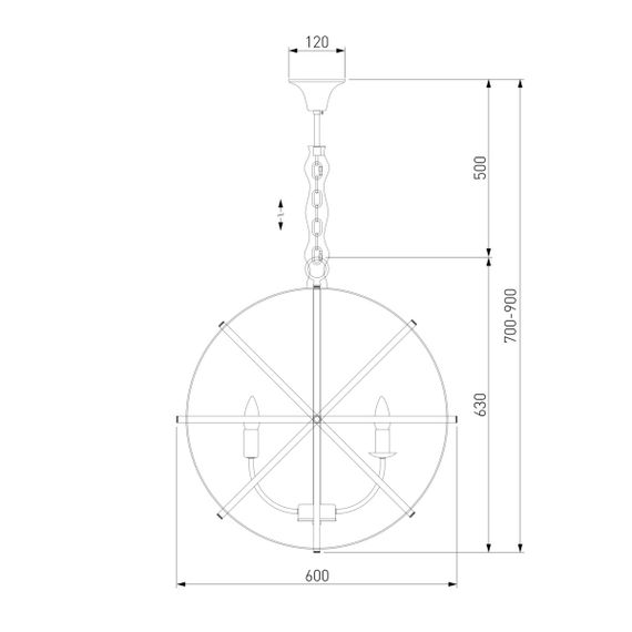 Подвесная люстра Eurosvet Santi 60139/6 золото