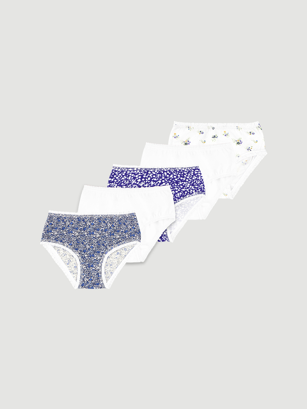 Трусы для девочки Mjölk Сет из 5-ти штук, Blue Flowers