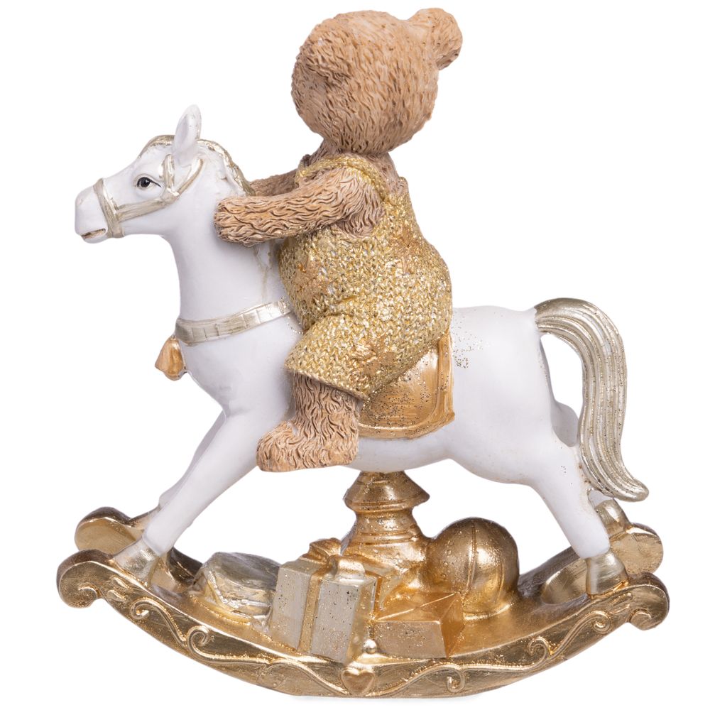 СТАТУЭТКА "МИШКА НА КОНЕ-КАЧАЛКЕ" 13Х6Х15 СМ