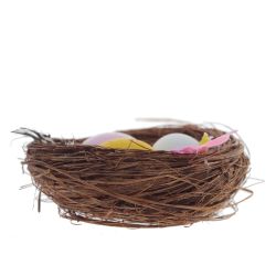 GAEM Изделие декоративное "Гнездо пасхальное" (блок 12 шт), L5,5 W5,5 H2,5 см, 4в.