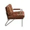 Кресло 5166 из коньячно-коричневой кожи