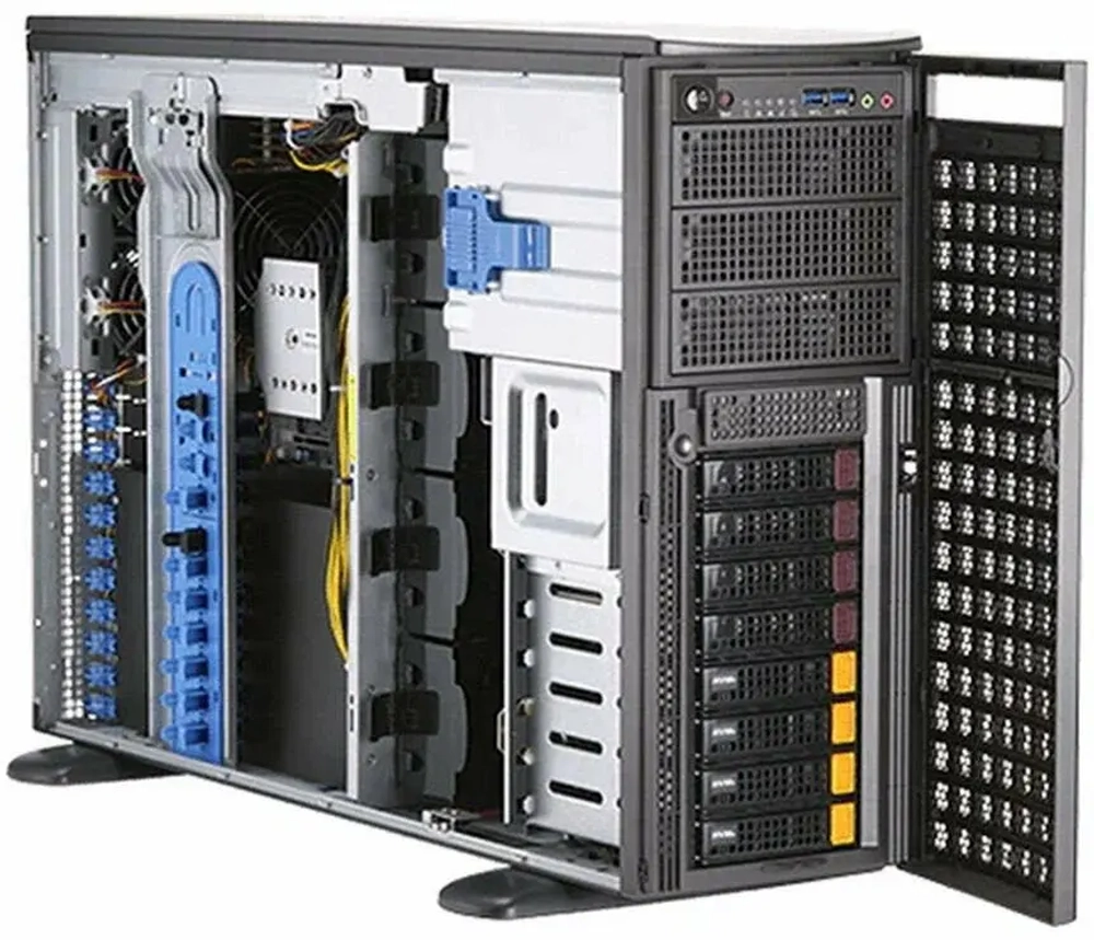 Серверная платформа Supermicro SYS-740GP-TNRT Tower/4U, 2xLGA4189, iC621A, 16xDDR4, 8x3.5 SATA/NVME, 2xM.2