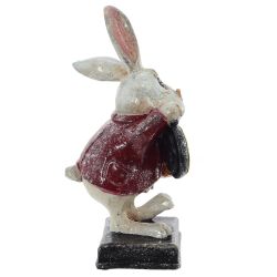GAEM Фигурка декоративная "Кролик" с часами (LR44x1), L13 W13 H28 см
