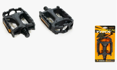 Педали TRIX MTB пластиковые, 97x85мм, резьба 9/16", черные (50)