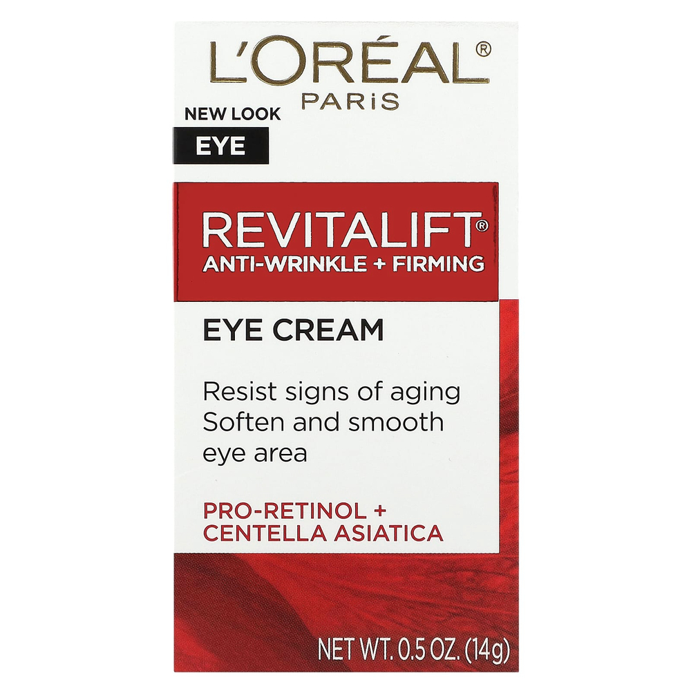 L'Oréal, Revitalift против морщин + укрепление, крем для кожи вокруг глаз, 14 г (0,5 унции)