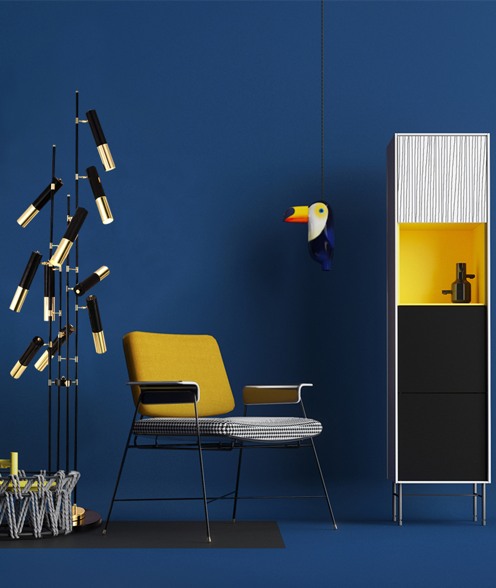 Floor design lamp  Ike by Delightfull (10 lampshades)