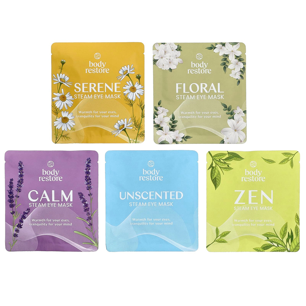 Body Restore, паровая маска для глаз, ассорти вкусов, 5 шт.