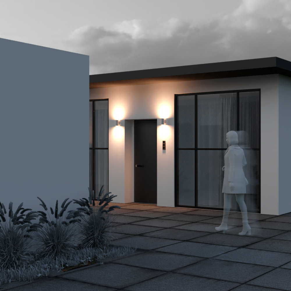 Уличный настенный светодиодный светильник Maytoni Shim O303WL-L10W3K