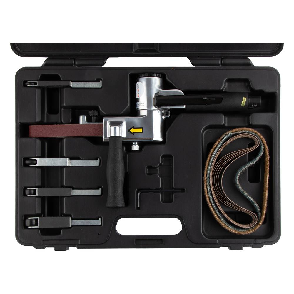 Ленточная пневмошлифмашина в наборе с консолями 6-10-13-20х457 мм BYEMAX BM-6Z-6201K