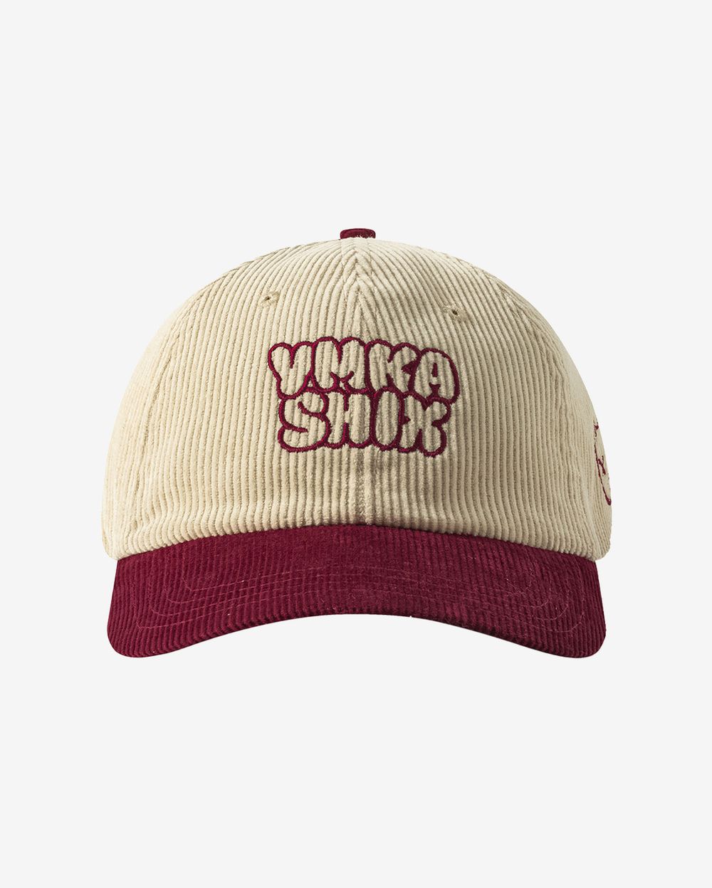 Кепка Ymkashix Velvet Graffiti logo бордовая/песочная