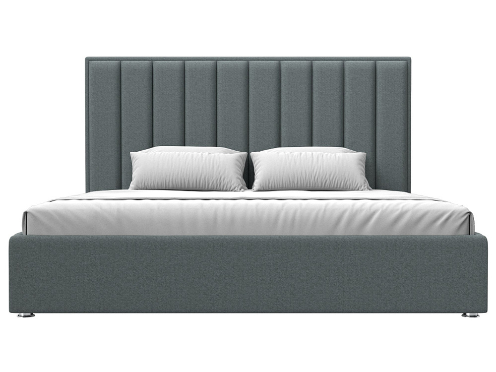 Кровать интерьерная Афродита 200, Амур 07 серый, Рогожка, 123060