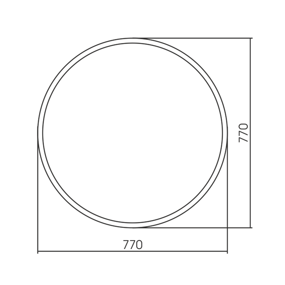 Зеркало Ренуар AZARIO  D770  черное   31655