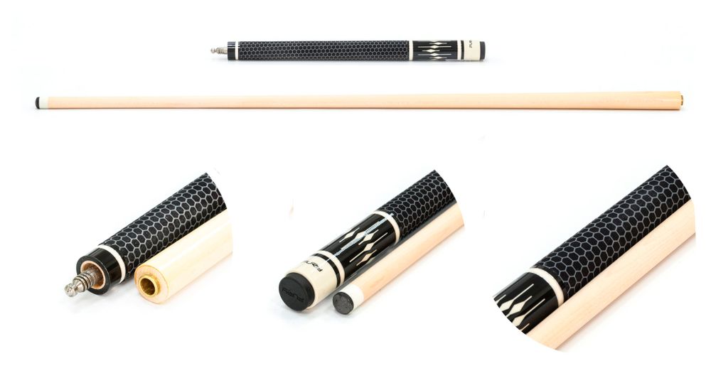 Кий / пул 2-pc "Fury Jump FJ-1" черный