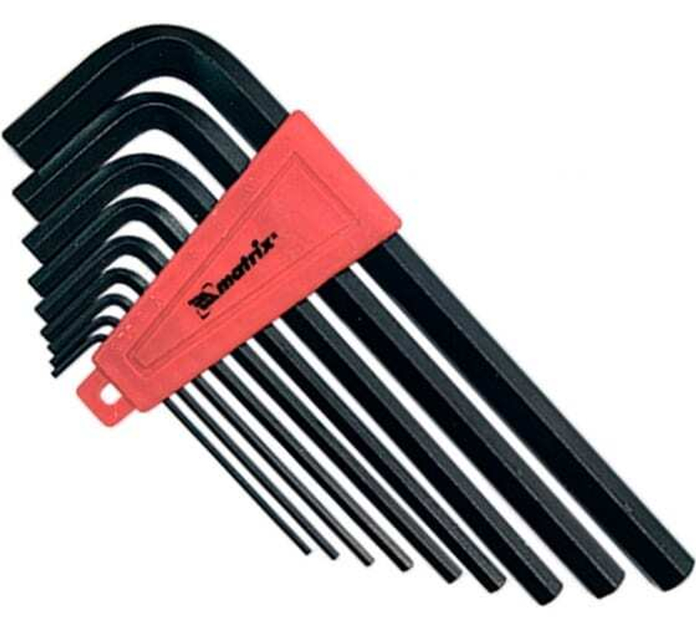 НАБОР КЛЮЧЕЙ ИМБУСОВЫХ MATRIX НЕХ 2-12ММ CRV ОКСИДИР 9ШТ 11227