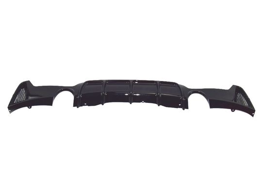 Диффузор заднего бампера глянцево - черный V.2 для BMW 4 F32 F33 F36 2013-2020 Coupe Cabrio Gran Coupe